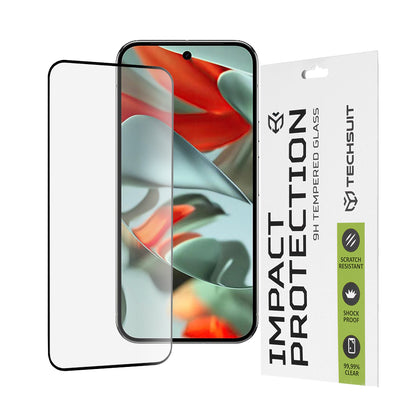 Película protetora de ecrã Techsuit para Google Pixel 9 Pro XL, Vidro Temperado, Cola Total, 111D, Preta