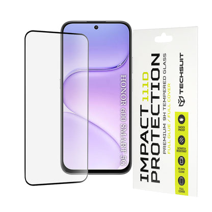 Película protetora de ecrã Techsuit para Honor 600 Smart, Vidro Temperado, Full Glue, 111D, Preto