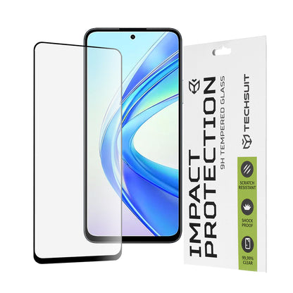 Película protetora de ecrã Techsuit para Honor X7b 5G / 90 Smart / X7b 4G, Vidro Temperado, Cola Total, 111D, Preta