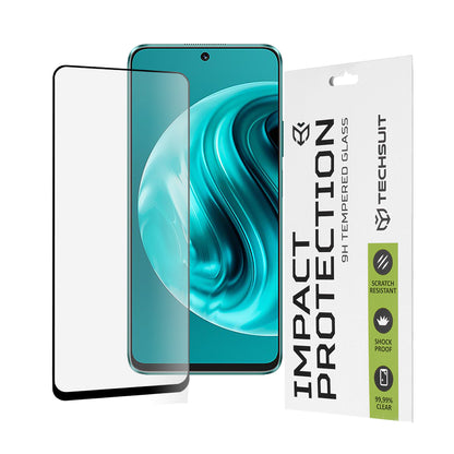 Película protetora de ecrã Techsuit para Huawei nova 13i / nova 12i, Vidro Temperado, Cola Total, 111D, Preta