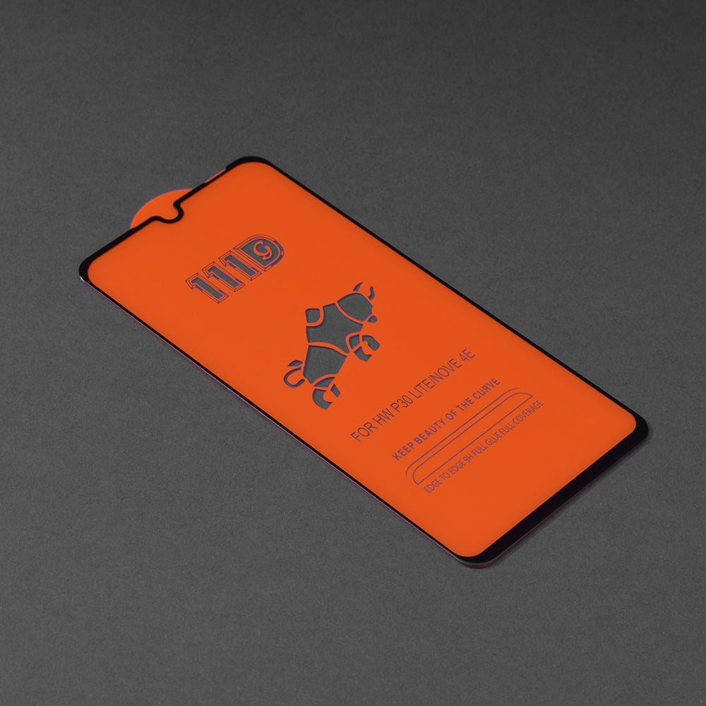 Película protetora de ecrã Techsuit para Huawei P30 lite New Edition / P30 lite, Vidro Temperado, Cola Total, 111D, Preta