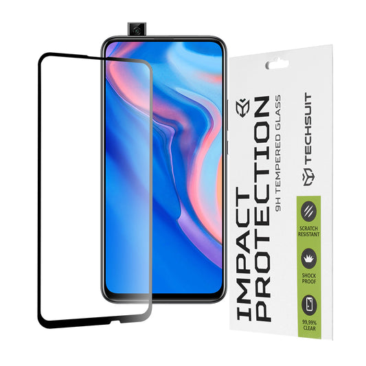Película protetora de ecrã Techsuit para Huawei Y9 Prime (2019) / P Smart Z, Vidro Temperado, Cola Total, 111D, Preta