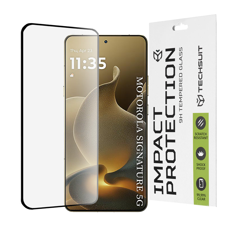 Película de Proteção de Ecrã Techsuit para Motorola Edge 70 Ultra / Signature, Vidro Temperado, 111D, Full Glue, Preta