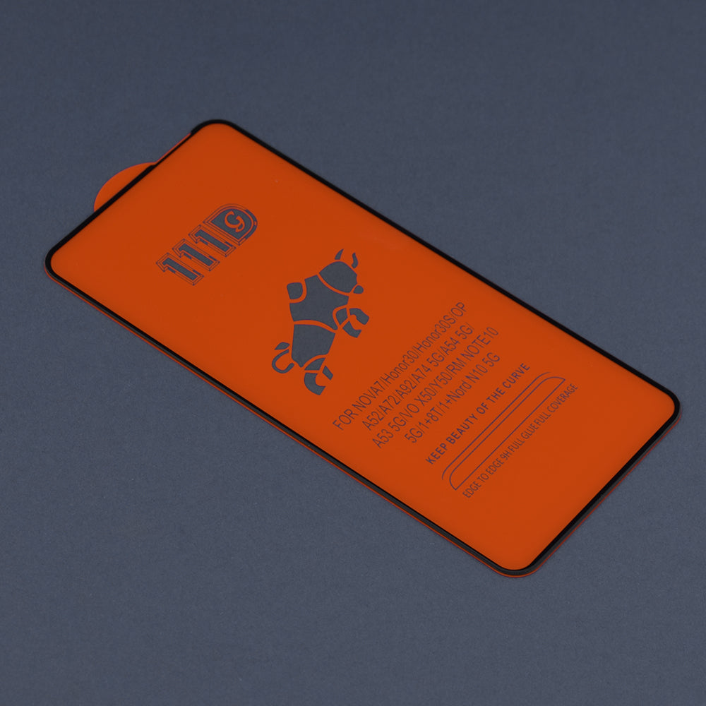 Película protetora de ecrã Techsuit para Motorola Moto G62 5G / G31 / G41 / G71 5G, Vidro Temperado, Cola Total, 111D, Preta