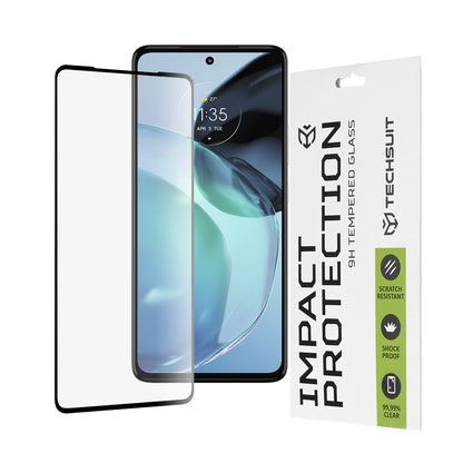 Película protetora de ecrã Techsuit para Motorola Moto G72, Vidro Temperado, Full Glue, 111D, Preto