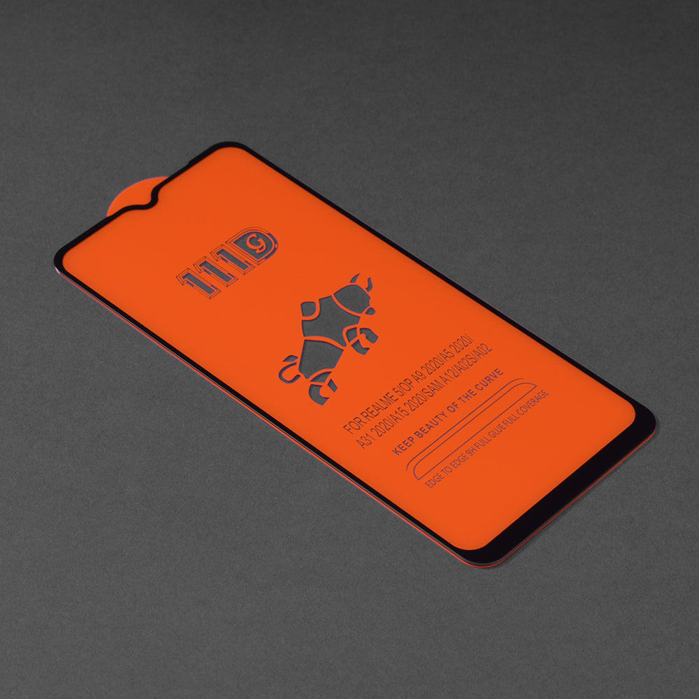 Película protetora de ecrã Techsuit para Oppo A16s / A54s / A16 / A15s / A15, Vidro Temperado, Cola Total, 111D, Preta