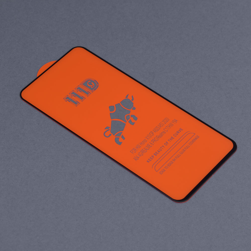 Película protetora de ecrã Techsuit para Oppo A53s / A53 4G, Vidro Temperado, Cola Total, 111D, Preta