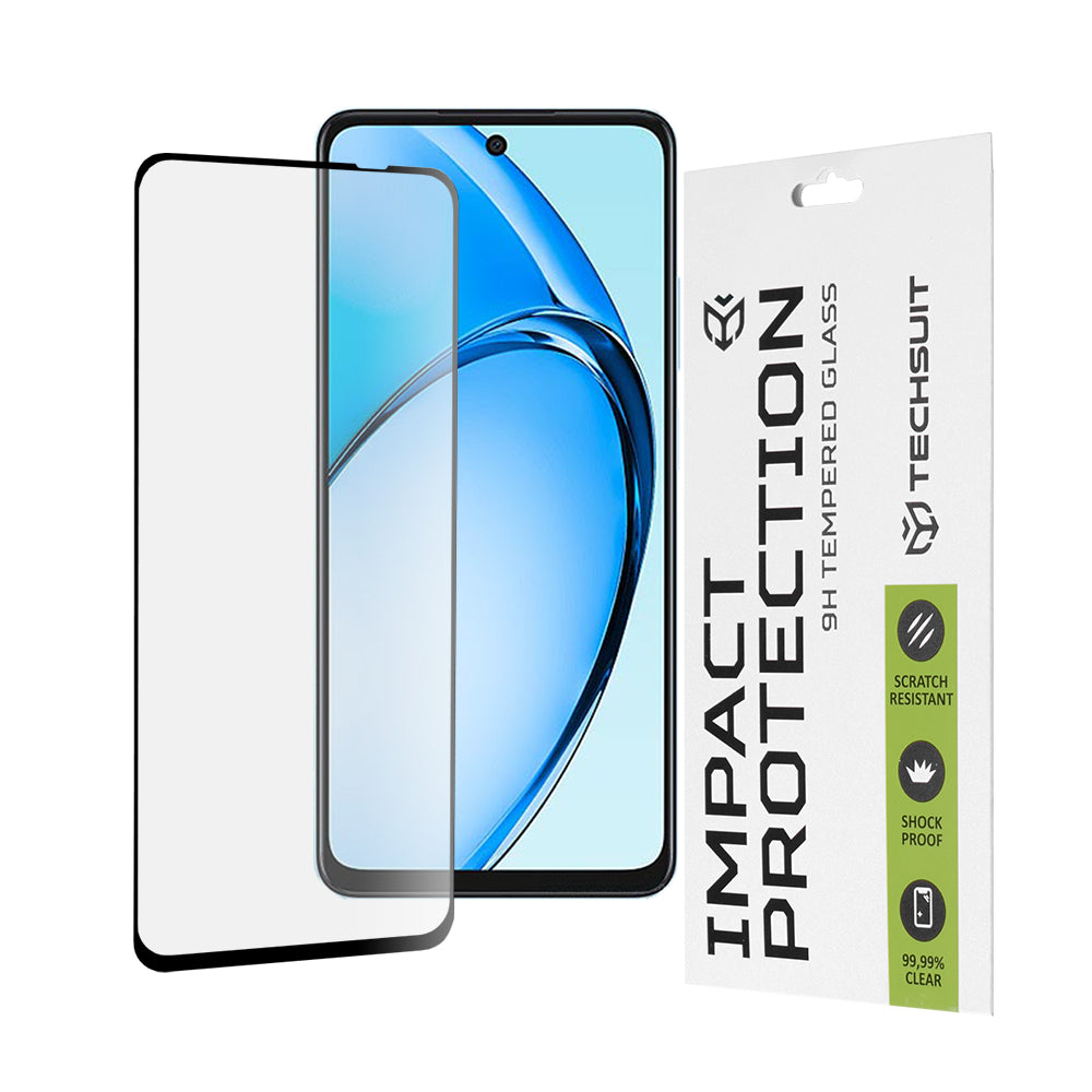 Película protetora de ecrã Techsuit para Oppo A60, Vidro Temperado, Full Glue, 111D, Preto