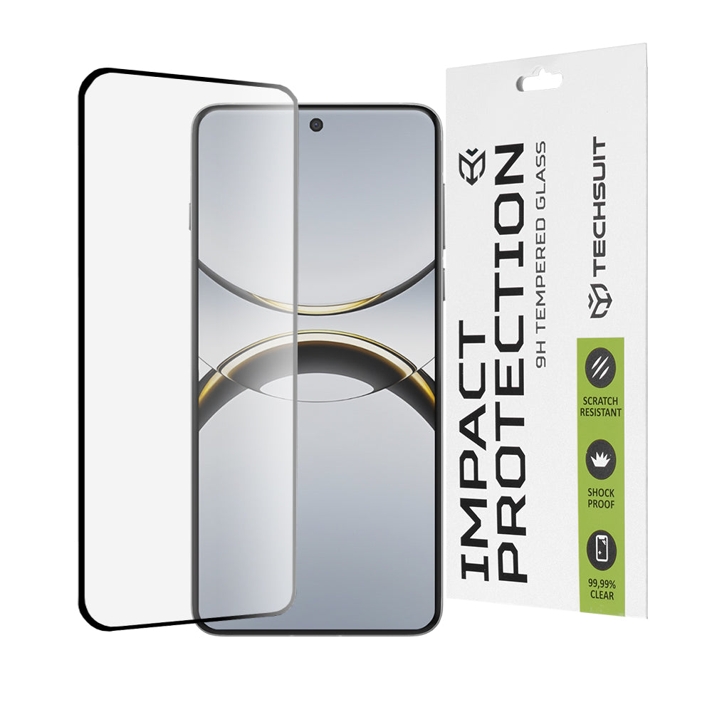 Película protetora de ecrã Techsuit para Oppo Find X8 Pro, Vidro Temperado, Cola Total, 111D, Preta