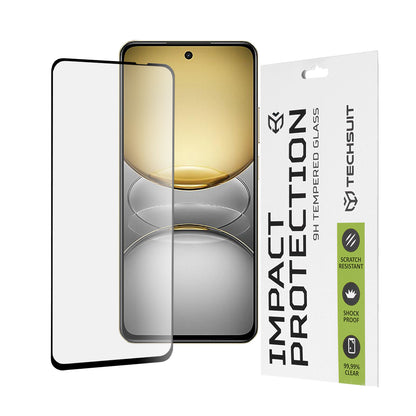 Película protetora de ecrã Techsuit para Realme C75 5G / 14x, Vidro Temperado, Cola Total, 111D, Preta