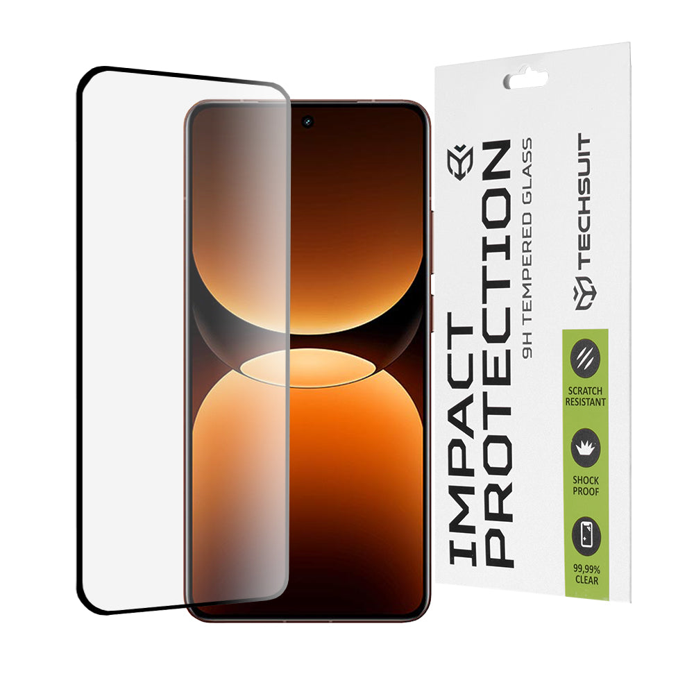 Película protetora de ecrã Techsuit para Realme GT 7 Pro, vidro temperado, cola total, 111D, preta
