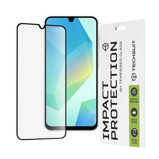 Película protetora de ecrã Techsuit para Samsung Galaxy A17 4G / A17 5G / A16 5G A166 / A16 4G A165, Vidro Temperado, Cola Total, 111D, Preta