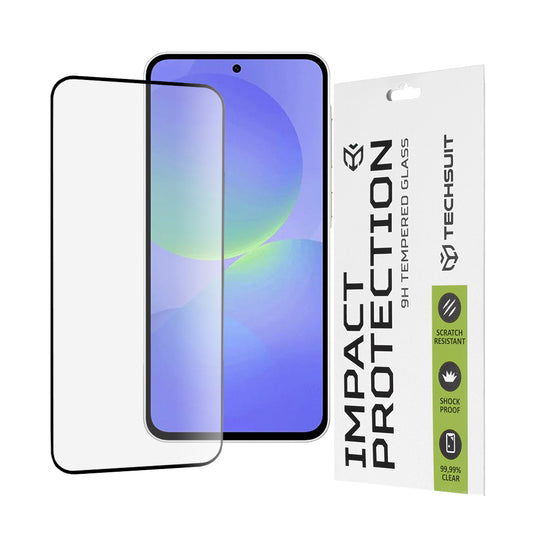 Película protetora de ecrã Techsuit para Samsung Galaxy A56 A566 / A36 A366, Vidro Temperado, Full Glue, 111D, Preta