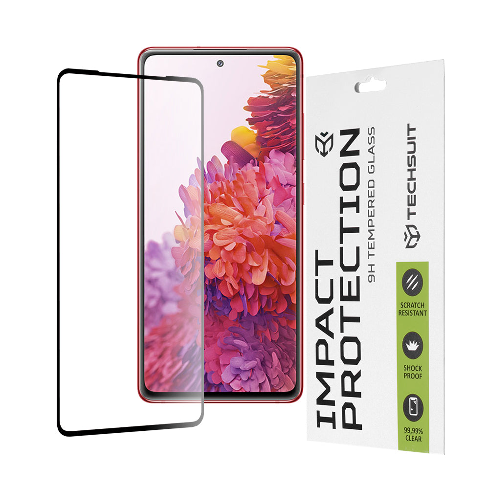 Película protetora de ecrã Techsuit para Samsung Galaxy S20 FE 2022 G781 / S20 FE 5G G781 / S20 FE G780, Vidro Temperado, Cola Total, 111D, Preta