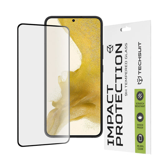Película protetora de ecrã Techsuit para Samsung Galaxy S23+ S916 / S22+ 5G S906, Vidro Temperado, Full Glue, 111D, Preto