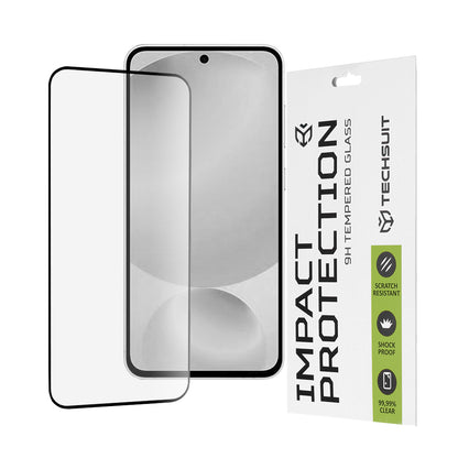 Película protetora de ecrã Techsuit para Samsung Galaxy S25 FE, Vidro Temperado, Full Glue, 111D, Preto