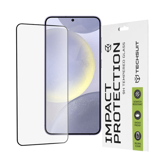 Película protetora de ecrã Techsuit para Samsung Galaxy S25+ S936 / S24+ S926, Vidro Temperado, Full Glue, 111D, Preta