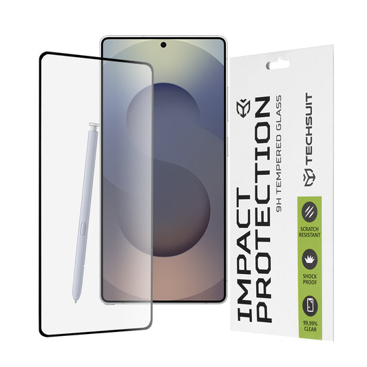 Película protetora de ecrã Techsuit para Samsung Galaxy S25 Ultra S938, Vidro Temperado, Cola Total, 111D, Preta