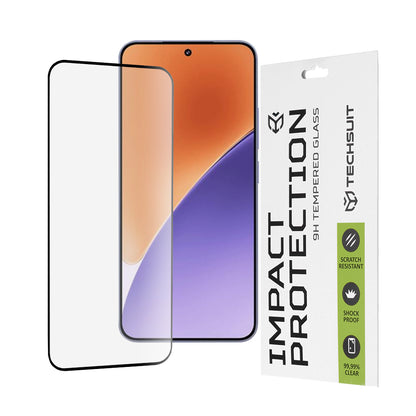 Techsuit Screen Protector Film for Xiaomi 15, Tempered Glass, Full Glue, 111D, Black