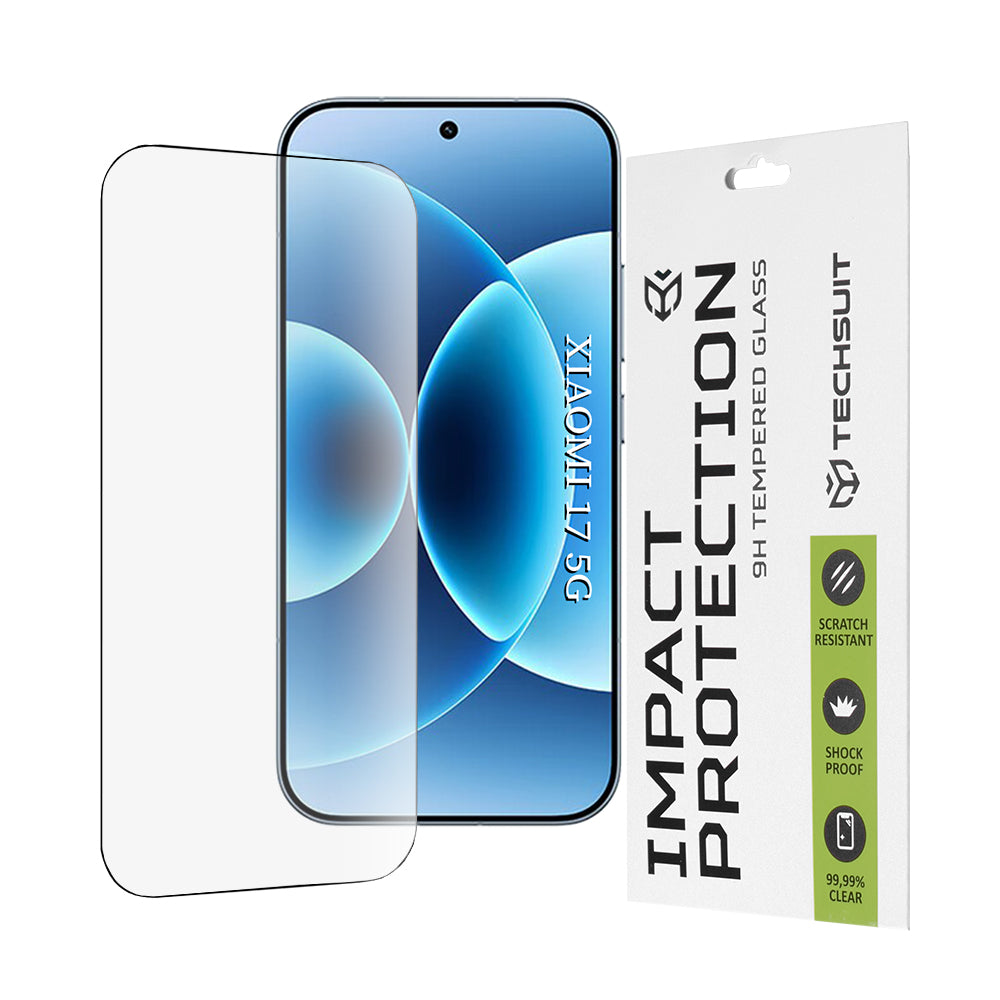 Película de Proteção de Ecrã Techsuit para Xiaomi 17, Vidro Temperado, Full Glue, 111D, Preta