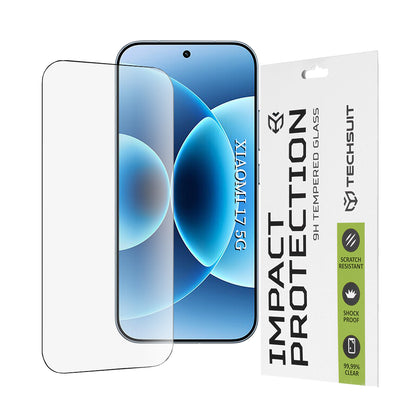 Película de Proteção de Ecrã Techsuit para Xiaomi 17, Vidro Temperado, Full Glue, 111D, Preta