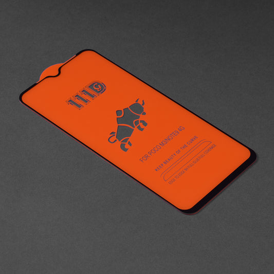 Película protetora de ecrã Techsuit para Xiaomi Redmi 9 Power / 9T / Poco M3, Vidro Temperado, Full Glue, 111D, Preto