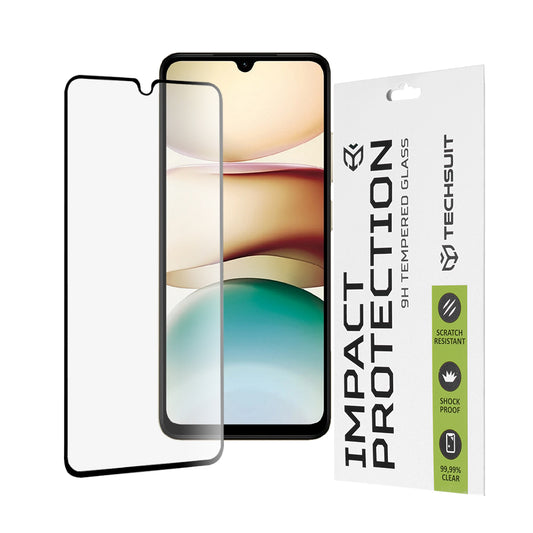 Película protetora de ecrã Techsuit para Xiaomi Redmi A5 4G (Standard), Vidro Temperado, Cola Total, 111D, Preta