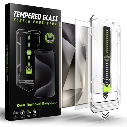 Película protetora de ecrã Techsuit TitanGlass CrystalHD para Samsung Galaxy S24 Ultra S928, Vidro Temperado, Cola Total