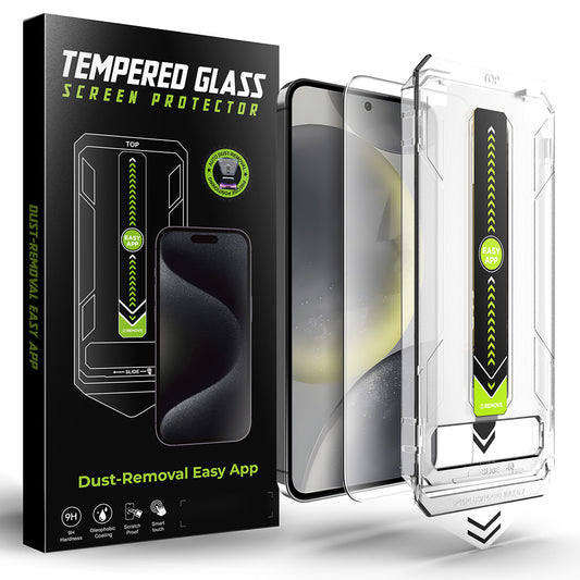 Película protetora de ecrã Techsuit TitanGlass CrystalHD para Samsung Galaxy S25+ S936 / S24+ S926, Vidro Temperado, Cola Total
