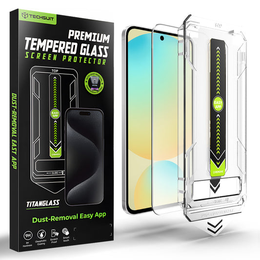 Película protetora de ecrã Techsuit TitanGlass CrystalHD para Samsung Galaxy A56 A566 / S24 FE S721, Vidro Temperado, Cola Total