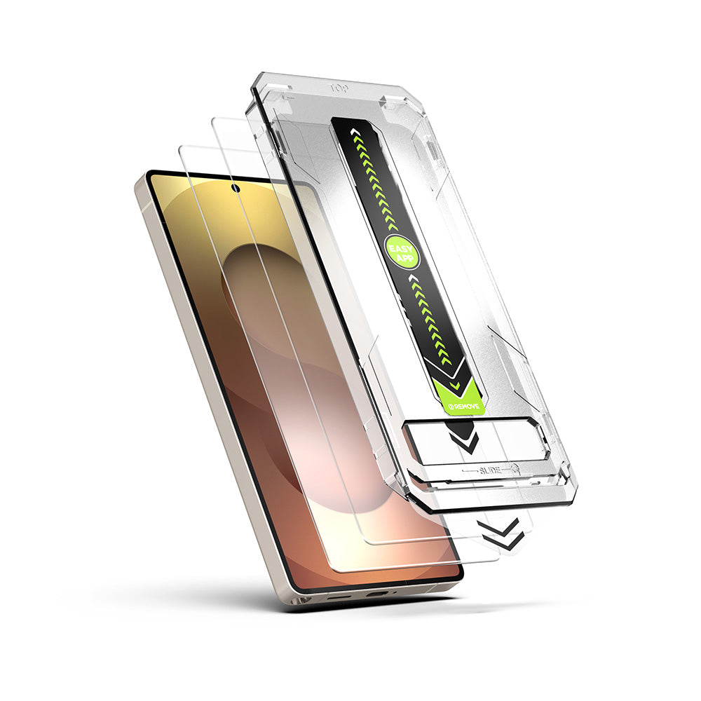 Película Protetora de Ecrã Techsuit TitanGlass CrystalHD para Samsung Galaxy S26 Plus, Vidro Temperado, Full Glue, Conjunto de 2 peças