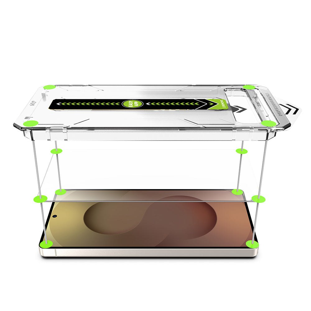 Película Protetora de Ecrã Techsuit TitanGlass CrystalHD para Samsung Galaxy S26 Plus, Vidro Temperado, Full Glue, Conjunto de 2 peças