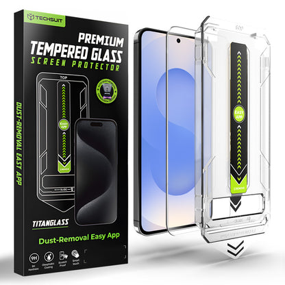 Película Protetora de Ecrã Techsuit TitanGlass CrystalHD para Samsung Galaxy S26, Vidro Temperado, Cola Completa