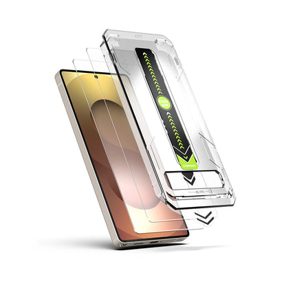 Película Protetora de Ecrã Techsuit TitanGlass CrystalHD para Samsung Galaxy S26, Vidro Temperado, Full Glue, Conjunto de 2 peças