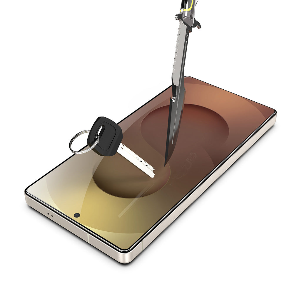 Película Protetora de Ecrã Techsuit TitanGlass CrystalHD para Samsung Galaxy S26, Vidro Temperado, Full Glue, Conjunto de 2 peças