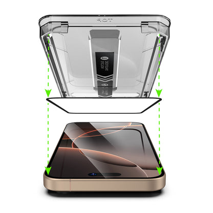 Película protetora de ecrã Techsuit TitanGlass para Apple iPhone 17e / 16e / 14 / 13 Pro, Vidro Temperado, Cola Total, Preto