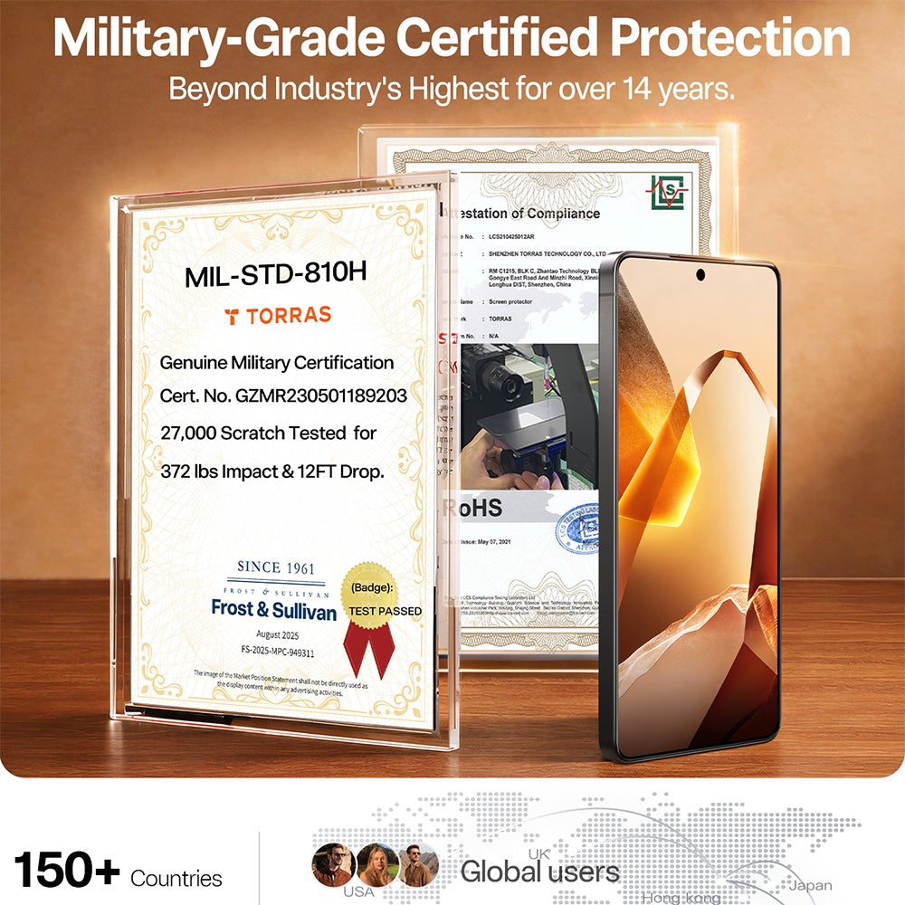 Película Protetora de Ecrã Torras GlassGo Install Master para Samsung Galaxy S26, Vidro Temperado, Colagem Total, Transparente