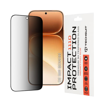 Película protetora Privacy Techsuit para Honor 600 Pro / 600, Vidro Temperado, Cola Total, 111D