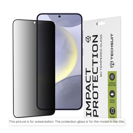 Película protetora de ecrã Privacy Techsuit para Realme C100 5G, Vidro Temperado, Cola Total, 111D
