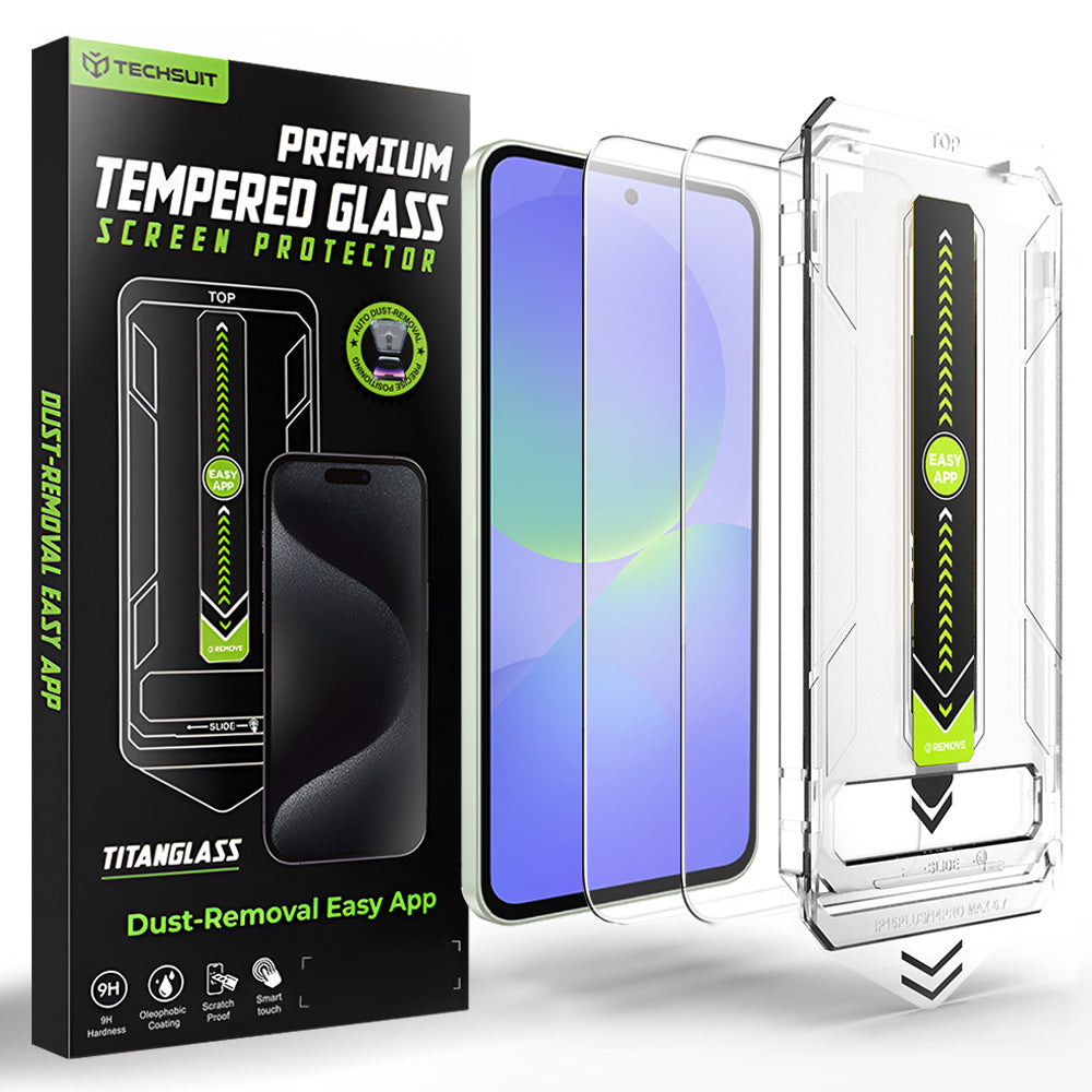 Película protetora Techsuit TitanGlass CrystalHD para Samsung Galaxy A37 5G / A36 A366, Vidro Temperado, Conjunto de 2 peças