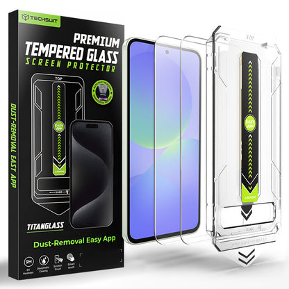 Película protetora Techsuit TitanGlass CrystalHD para Samsung Galaxy A37 5G / A36 A366, Vidro Temperado, Conjunto de 2 peças