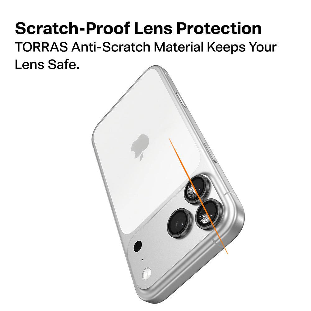 Película protetora para Câmara Traseira Torras Lensguard para Apple iPhone 17 Pro Max / 17 Pro, Vidro Temperado, Prateada
