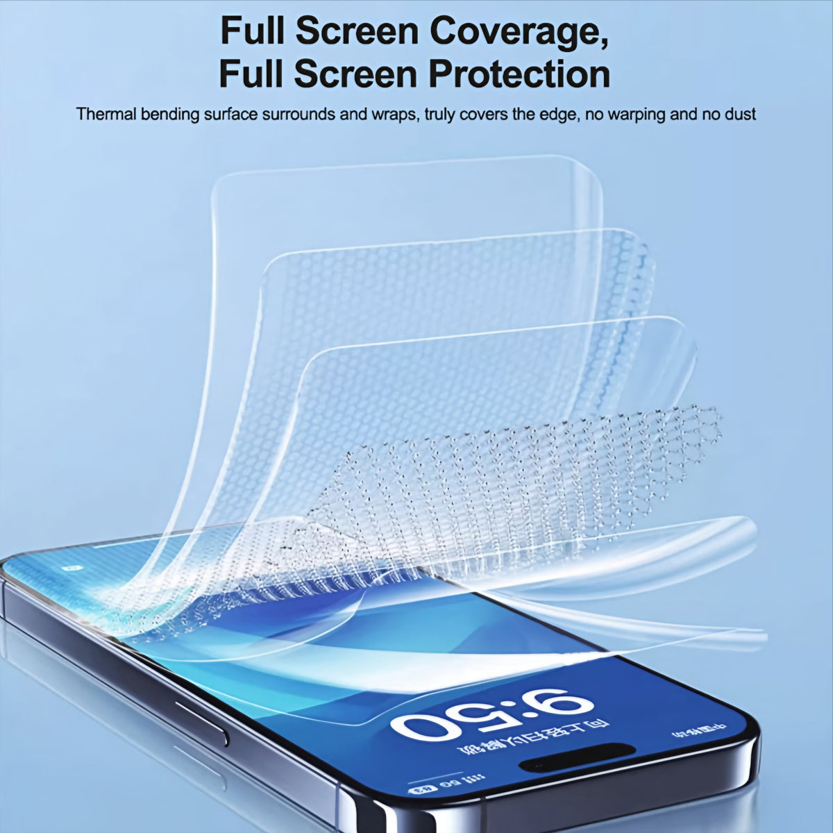 Película Hidrogel / TPU Relife GF-1M para Máquina de Laminação UV a Vácuo Sunshine C3 Mix Ultra, 120mm x 210mm, Conjunto de 50 peças