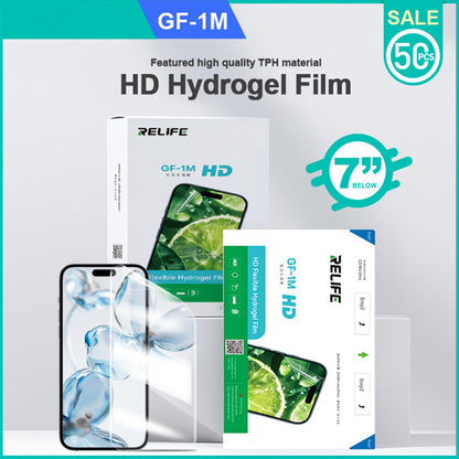 Película Hidrogel / TPU Relife GF-1M para Máquina de Laminação UV a Vácuo Sunshine C3 Mix Ultra, 120mm x 210mm, Conjunto de 50 peças