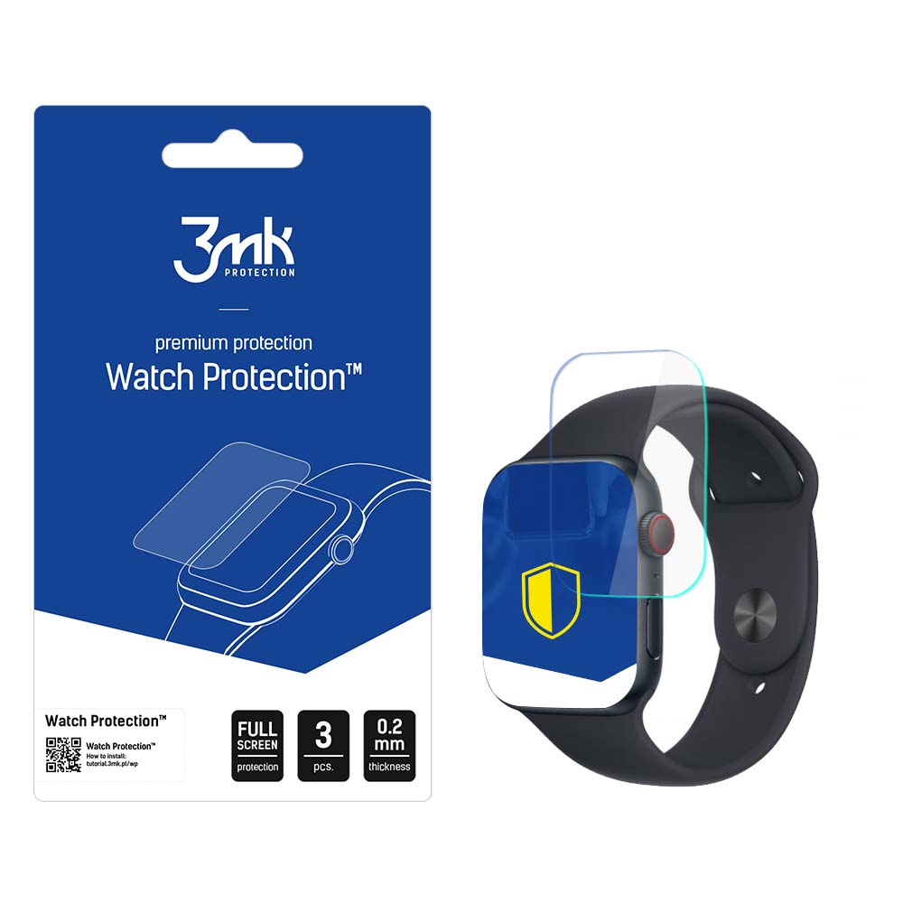 Película de Proteção 3MK Arc para Apple Watch SE 40mm Series, Conjunto de 3 peças, Plástico