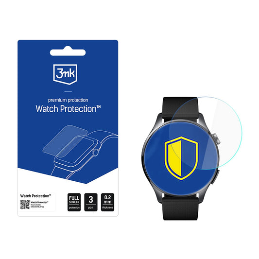 Película Protetora 3MK Arc para Xiaomi Watch 5, Conjunto de 3 peças, Plástico