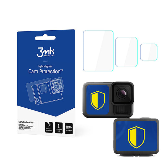 Película de Proteção de Ecrã e Lente 3MK Cam Protection para GoPro Hero 13, Vidro Flexível