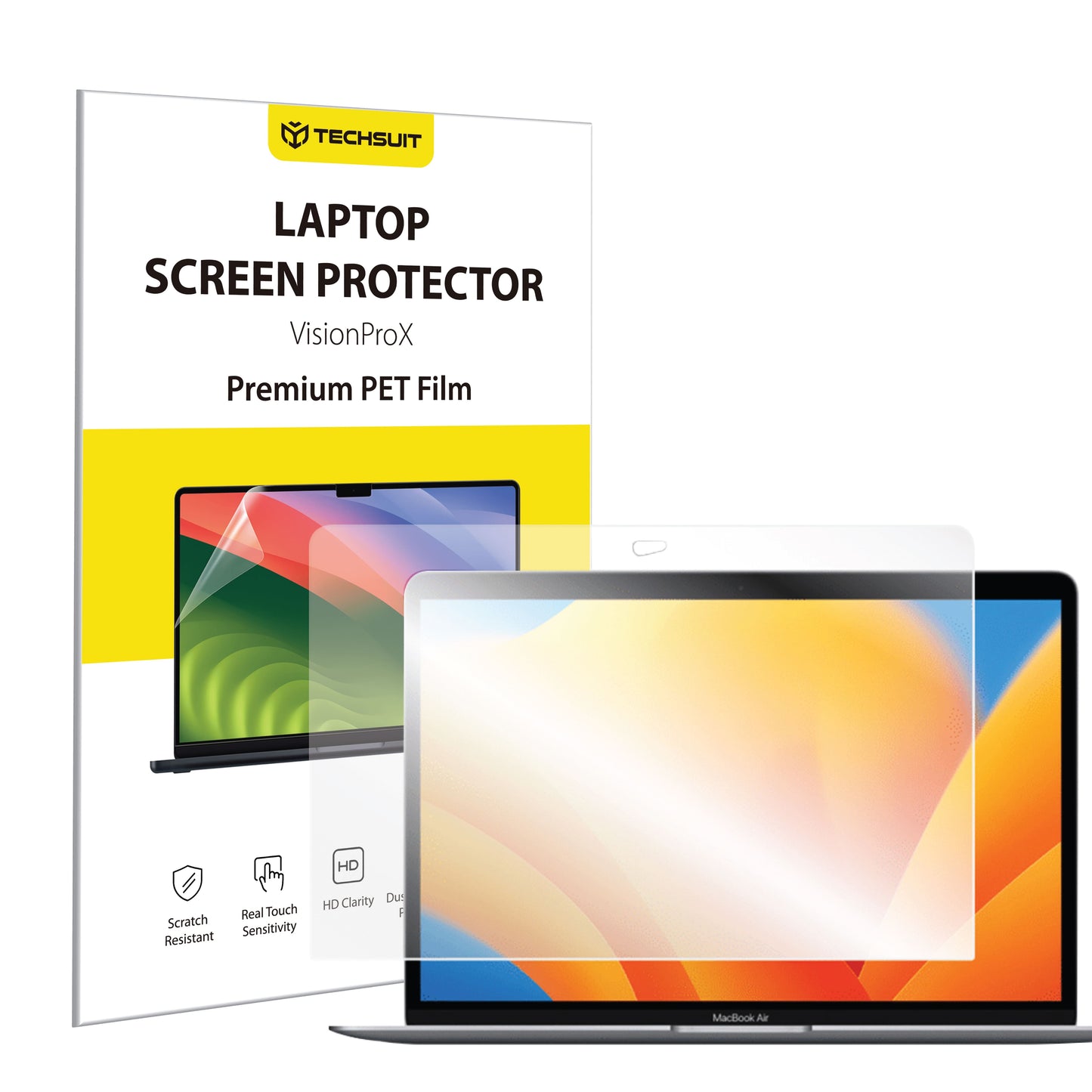 Película Protetora de Ecrã Anti Luz Azul Techsuit VisionProX para Apple MacBook Air 13inch (2020) / (2018) / (2017), Plástico