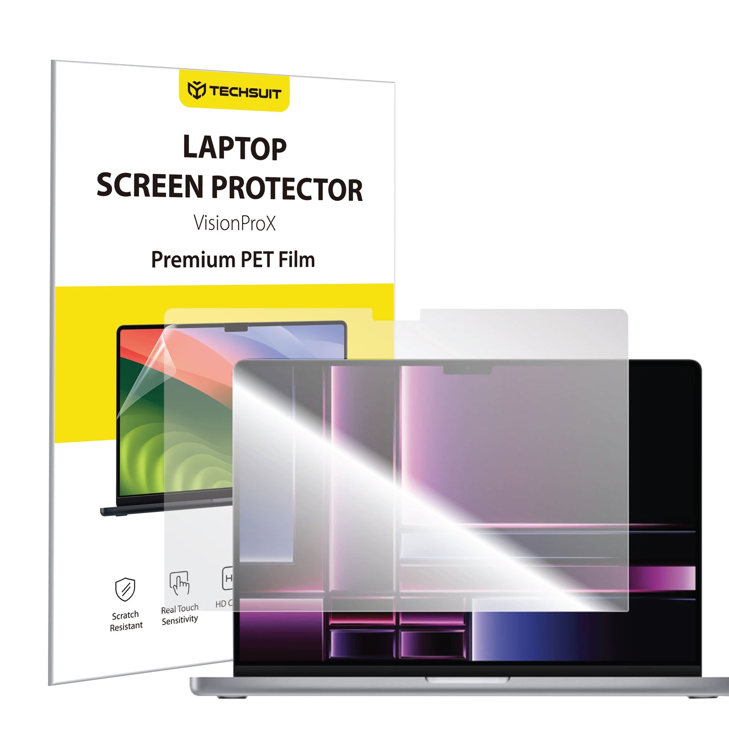 Película Protetora de Ecrã Anti Luz Azul Techsuit VisionProX para Apple MacBook Air M4 13inch (2025), Plástico