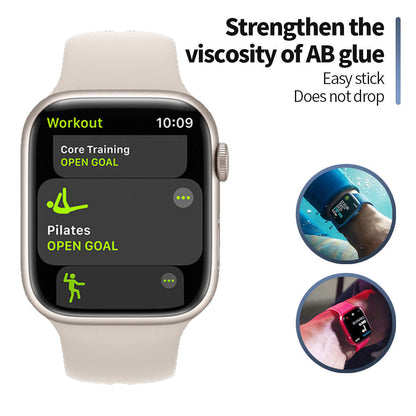 Película de Proteção Blueo High Molecule para Apple Watch 8 / 7 Série 41mm, Vidro Temperado, Preto